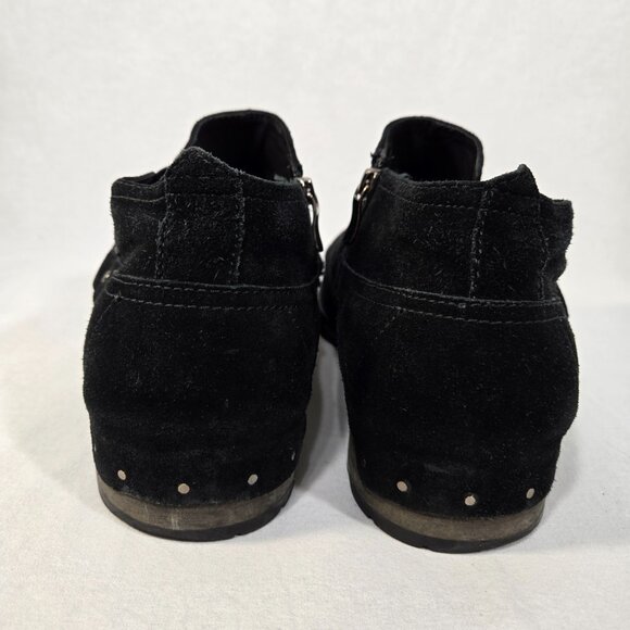 DONAL J PLINER Old Money Grunge Western BLACK Suede WORK Boots Men's Size 12M. - Picture 6 of 17